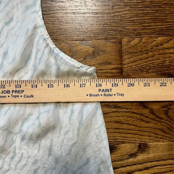 Eileen Fisher 100% Silk Sleeveless Tank Top W/ Scarf Womens S White Blue Flowy - Picture 5 of 11